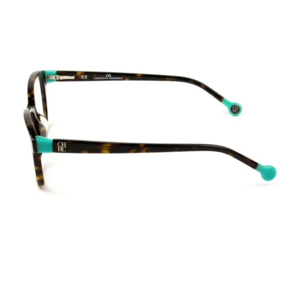 NWT Carolina Herrera VHE679 Havana Square 53mm Eyeglasses